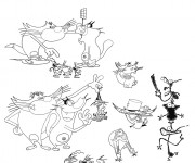 Coloriage Oggy et les cafards &agrave; t&eacute;l&eacute;charger