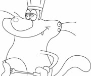 Coloriage et dessins gratuit Oggy le Chef dessin à imprimer