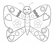 Coloriage Une papillon sur ordinateur