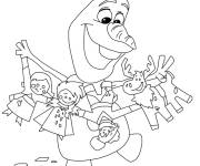 Coloriage Bonhomme de neige aime le bricolage