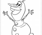 Coloriage dessin d'Olaf facile