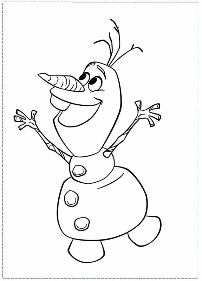 Coloriage et dessins gratuits dessin d'Olaf facile à imprimer