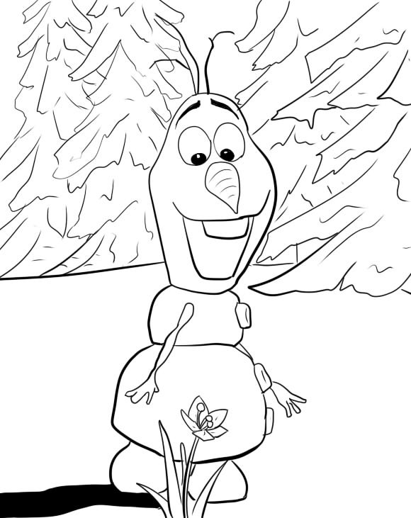 Coloriage Olaf gratuit à imprimer liste 20 à 40