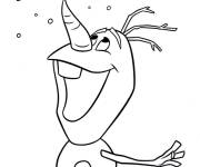 Coloriage Olaf aime la neige
