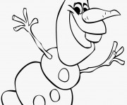 Coloriage et dessins gratuit Olaf dessin à colorier à imprimer