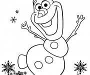 Coloriage Olaf dessin couleur