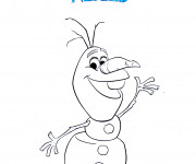 Coloriage Olaf dessin facile