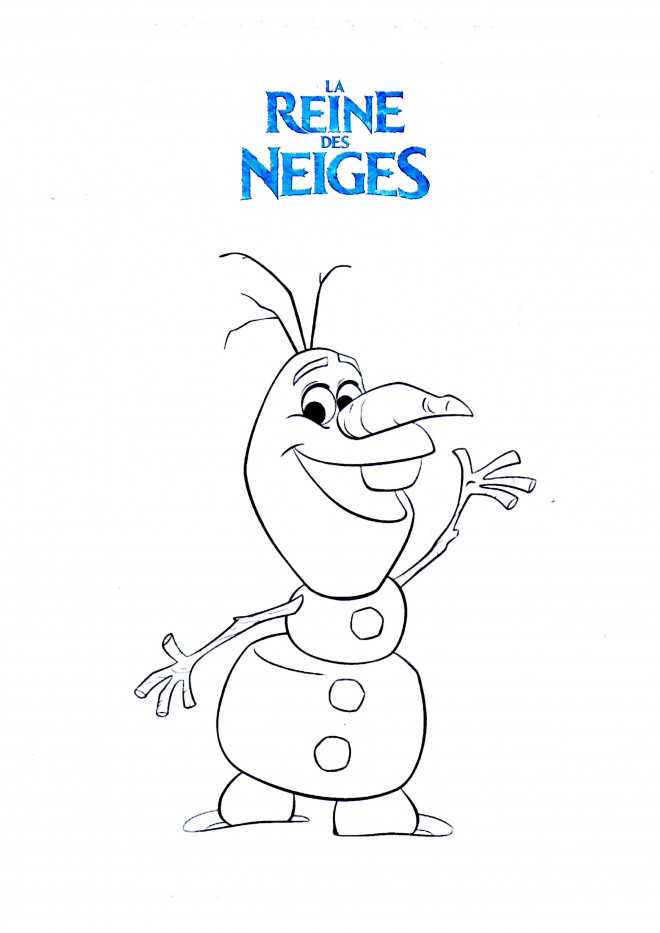 Coloriage et dessins gratuits Olaf dessin facile à imprimer