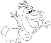 Coloriage Olaf en noir et blanc