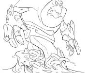 Coloriage Olaf et le monstre de neige