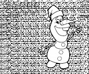 Coloriage et dessins gratuit Olaf fait un salut à imprimer
