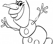 Coloriage Olaf  gratuit en ligne