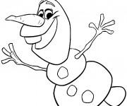 Coloriage et dessins gratuit Olaf l'homme de neige à imprimer