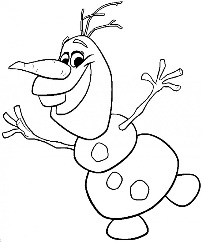 Coloriage et dessins gratuits Olaf l'homme de neige à imprimer