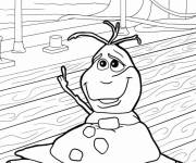 Coloriage Olaf ne se sent pas bien
