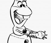 Coloriage Olaf sans nez