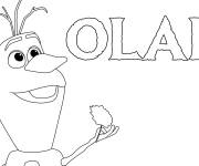 Coloriage Portrait d'Olaf le bonhomme de neige