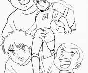 Coloriage Affiche avec les personnages majeurs d'Olive et Tom