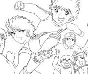 Coloriage L'anime d'Olive et Tom pour &eacute;coliers