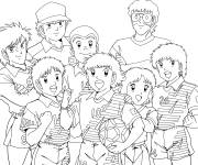 Coloriage L'&eacute;quipe d'Olivier Atton prend une photo