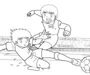 Coloriage Le courage d'Olivier Atton pendant le match