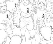 Coloriage Les co&eacute;quipiers d'Olivier Atton autour de lui