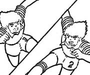 Coloriage Les fr&egrave;res Derrick facile