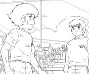Coloriage Match d&eacute;cisif de dessin anim&eacute; Olive et Tom