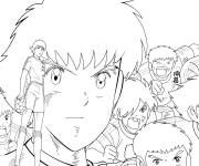 Coloriage Olive et Tom, l'anime japonais populaire pour enfants