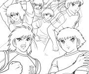 Coloriage Olive et Tom ou Captain Tsubasa