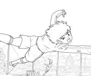 Coloriage Olivier Atton comme gardien de but