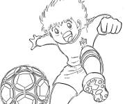 Coloriage Olivier Atton dribblant le ballon