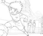 Coloriage Olivier Atton jouant dans la rue