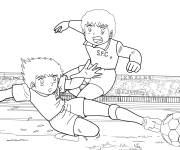 Coloriage Olivier Atton tacle le ballon