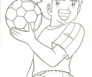 Coloriage et dessins gratuit Olivier Atton tenant le ballon à imprimer