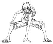 Coloriage Chibi Luffy One Piece