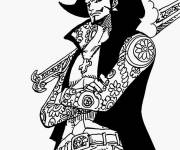 Coloriage Dracule Mihawk One Piece
