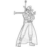 Coloriage Dracule Mihawk Personnage de One Piece