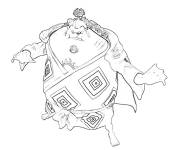 Coloriage Jinbe One Piece Red
