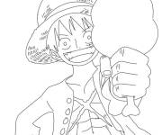 Coloriage Luffy &agrave; la viande