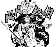 Coloriage Luffy et Zoro dans One Piece
