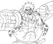 Coloriage et dessins gratuit Luffy Gear 5 One Piece Manga à imprimer
