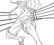 Coloriage Luffy sur le bateau