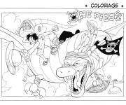 Coloriage One Piece Dragon Pirates
