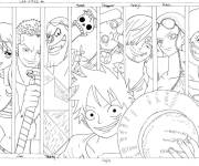 Coloriage et dessins gratuit One Piece équipage à imprimer