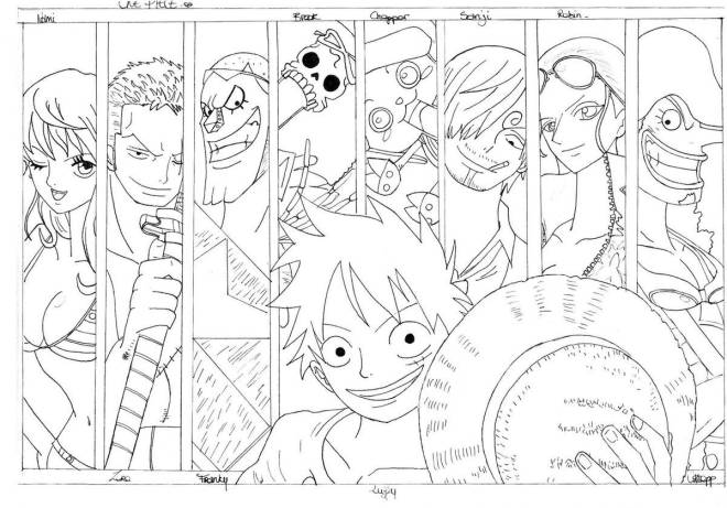 Coloriage et dessins gratuits One Piece équipage à imprimer