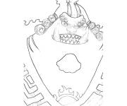 Coloriage One Piece Jinbei Rouge Portrait 