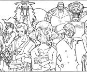 Coloriage et dessins gratuit One Piece Tout L'équipage à imprimer