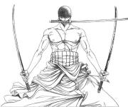Coloriage Roronoa Zoro dans One Piece