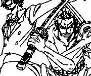 Coloriage Shanks et Fujitora One Piece